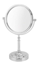 Ficha técnica e caractérísticas do produto Espelho de Mesa Dupla Face Redondo com Pedestal Unyhome