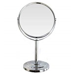 Ficha técnica e caractérísticas do produto Espelho de Mesa Maquiagem 16Cm Suporte Giratório Aumento 3X