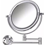 Ficha técnica e caractérísticas do produto Espelho Dupla Face Articulado Crysbel Aumento 5x Cromado