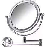 Ficha técnica e caractérísticas do produto Espelho Dupla Face Articulado Crysbell Aumento 5x Cromado