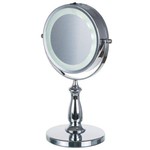Ficha técnica e caractérísticas do produto Espelho Dupla Face C/ Luz Led Aumento 5x Zoom JM905