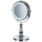 Ficha técnica e caractérísticas do produto Espelho Dupla Face com Luz de Led Aumento 5X Zoom
