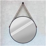 Ficha técnica e caractérísticas do produto Espelho Modelo Adnet 60cm com Acabamento Preto e Alça Caramelo - HTADNET-60