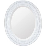 Ficha técnica e caractérísticas do produto Espelho Oval Bisotê 26410 (41x50cm) Branco Puro - Ornamental Design