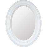 Espelho Oval Bisotê 26411 (66x85cm) Branco Puro - Ornamental Design
