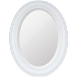 Ficha técnica e caractérísticas do produto Espelho Oval Bisotê 26411 (66x85cm) Branco Puro - Ornamental Design