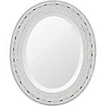 Espelho Oval Bisotê 26417 (41x50cm) Branco Provençal - Ornamental Design