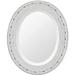Ficha técnica e caractérísticas do produto Espelho Oval Bisotê 26417 (41x50cm) Branco Provençal - Ornamental Design