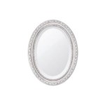 Ficha técnica e caractérísticas do produto Espelho Oval Bisotê Branco Provençal - M