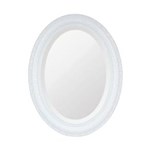 Ficha técnica e caractérísticas do produto Espelho Oval Bisotê Branco Puro - G