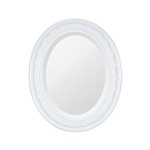 Ficha técnica e caractérísticas do produto Espelho Oval Bisotê Branco Puro - M