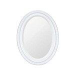 Ficha técnica e caractérísticas do produto Espelho Oval Bisotê Branco Puro - P