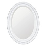 Ficha técnica e caractérísticas do produto Espelho Oval Ornamental Classic Santa Luzia 37cmx25cm Branco