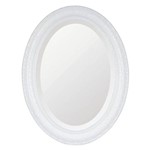 Espelho Oval Ornamental Classic Santa Luzia 85cmx66cm Branco