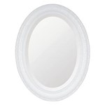 Ficha técnica e caractérísticas do produto Espelho Oval Ornamental Classic Santa Luzia 85cmx66cm Branco