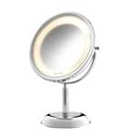 Ficha técnica e caractérísticas do produto Espelho para Bancada com Lente de Aumento Royale Lux 32x22x14,5cm com Iluminação