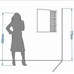 Ficha técnica e caractérísticas do produto Espelho para Banheiro com 1 Porta e 1 Prateleira Treviso Mgm Café