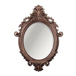 Espelho Redondo de Parede Provençal Rococo Mart Collection 72,5cmx52,5cm Bronze