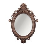 Ficha técnica e caractérísticas do produto Espelho Redondo de Parede Provençal Rococo Mart Collection 72,5cmx52,5cm Bronze