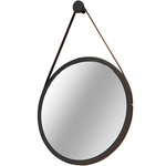 Ficha técnica e caractérísticas do produto Espelho Redondo Decorativo Adnet Escandinavo com Alça de Couro 67 cm Nix - Lyam Decor