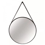 Ficha técnica e caractérísticas do produto Espelho Redondo Luxo Metal Preto 60cm Mart Collection 09396