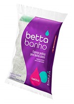 Ficha técnica e caractérísticas do produto Esponja para Banho Abrasiva, Betta Banho, Branca/Verde