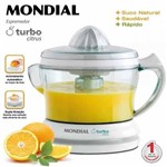 Ficha técnica e caractérísticas do produto Espremedor de Frutas Turbo Citrus E-01 Branco Mondial 110v
