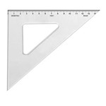Ficha técnica e caractérísticas do produto Esquadro 2 Mm C/ Escala 45Gr 21cm 1521- Trident