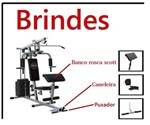 Ficha técnica e caractérísticas do produto Estação de Musculação com 80Kg e Triceps Corda - Wct Fitness 100112