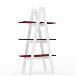 Ficha técnica e caractérísticas do produto Estante Decorativa Movelbento Rt3047 4 Prateleiras Branco/Vermelho
