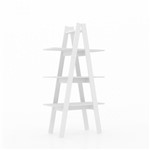 Ficha técnica e caractérísticas do produto Estante Escada com 3 Prateleira Branco/branco - Movelbento