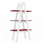 Ficha técnica e caractérísticas do produto Estante Escada com 3 Prateleiras RT3047 - Movelbento - Branco / Vermelho