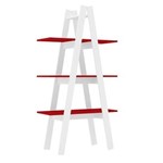 Ficha técnica e caractérísticas do produto Estante Escada Menor Rt 3047 Branco/Vermelho - Móvel Bento