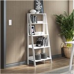 Ficha técnica e caractérísticas do produto Estante Escada para Livros com 4 Prateleiras Madesa - Branco
