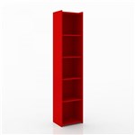 Ficha técnica e caractérísticas do produto Estante Livreiro com 5 Prateleiras 40cm Vermelho - Móvel Bento