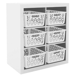 Ficha técnica e caractérísticas do produto Estante organizadora com 6 cestos - Tecno Mobili - Branco