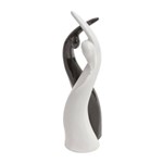 Ficha técnica e caractérísticas do produto Estatueta Figurino Casal de Cerâmica 33cm Rojemac Preto/Branco