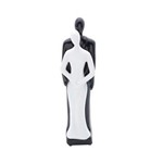 Ficha técnica e caractérísticas do produto Estatueta Figurino de Casal 30Cm Black And White de Cerâmica - F9-2037 - Preto