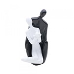 Ficha técnica e caractérísticas do produto Estatueta Figurino de Casal Sentados 235Cm Black And White de Ceramica - F9-2038 - Prestige