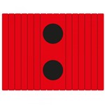 Ficha técnica e caractérísticas do produto Esteira Bandeja Flexivel C/ Porta Copos 4mm - Vermelha - Encaixo