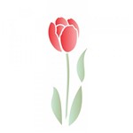 Ficha técnica e caractérísticas do produto Estêncil para Pintura Simples 10x30 Flor Tulipa II OPA1871 - Opa - OPA