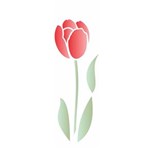 Ficha técnica e caractérísticas do produto Estêncil para Pintura Simples 10x30 Flor Tulipa II OPA1871 - Opa