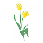 Ficha técnica e caractérísticas do produto Estêncil para Pintura Simples 10x30 Flores Tulipa II - OPA1720 - Opa - OPA