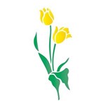 Ficha técnica e caractérísticas do produto Estêncil para Pintura Simples 10X30 Flores Tulipa Ii - Opa1720 - Opa