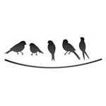 Ficha técnica e caractérísticas do produto Estêncil para Pintura Simples 10x30 Pássaros - OPA2161 - Opa