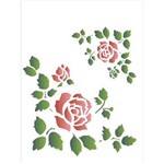 Ficha técnica e caractérísticas do produto Estêncil para Pintura Simples 15X20 Cantoneira Rosas Opa1044 - Opa