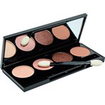 Ficha técnica e caractérísticas do produto Estojo de Maquiagem Star Cosméticos Tons Marrons 4 Sombras com Espelho