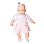 Ficha técnica e caractérísticas do produto Estrela - Boneca Meu Bebê branco vestido rosa 60 cm