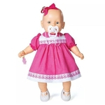 Ficha técnica e caractérísticas do produto Estrela - Boneca Nenezinho branco vestido rosa 44 cm