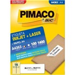 Ficha técnica e caractérísticas do produto Etiqueta A4363 38,1x99,0mm Ink-jet/laser Pimaco 100 Folhas